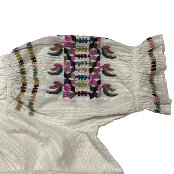 Anthropologie Akemi + Kin Boho Embroidered Top size 0 NWT 100% cotton XS - Picture 8 of 16